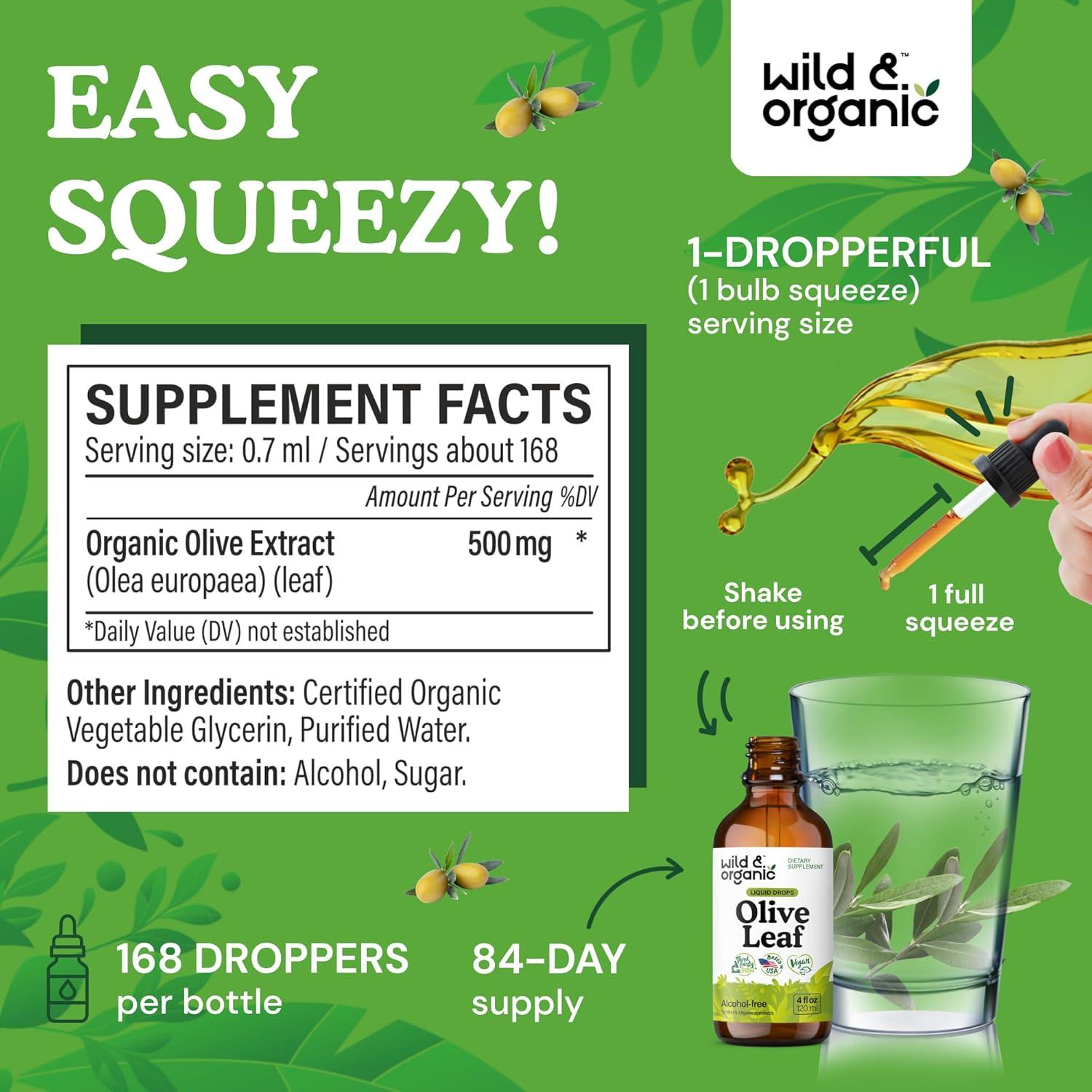 Extracto Líquido de Hoja de Olivo Silvestre 118 ml - Suplemento Vegano