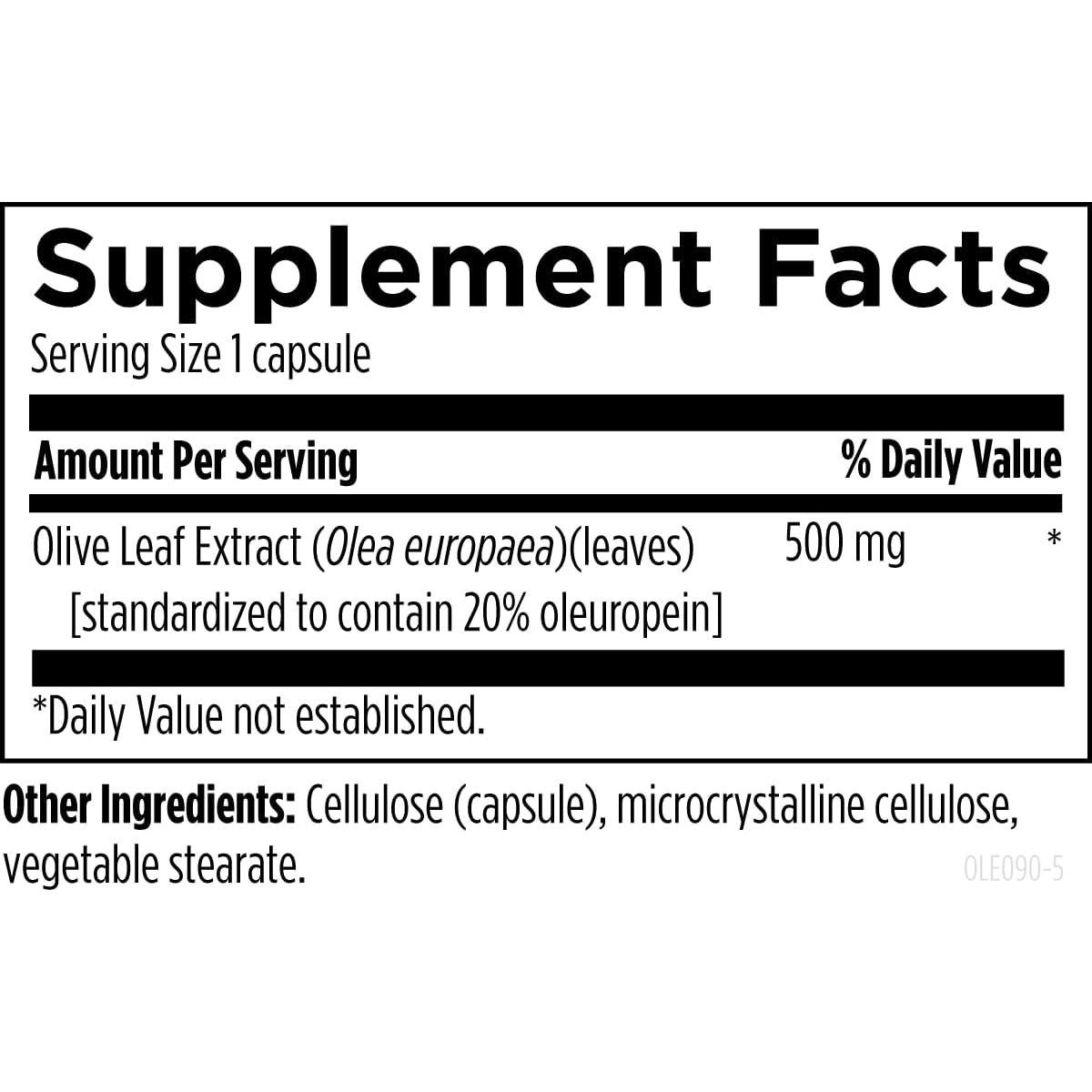 Extracto de Hoja de Olivo Designs for Health 500mg 90 Cápsulas