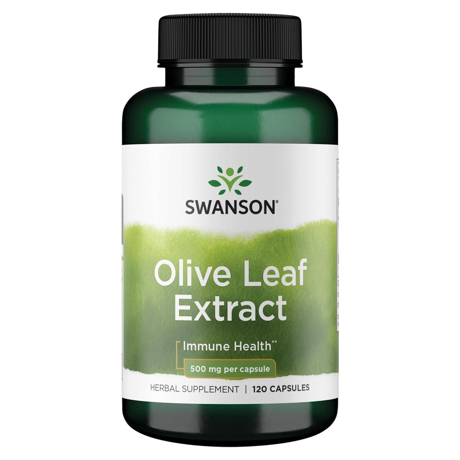 Cápsulas de Extracto de Hoja de Olivo Swanson 500mg - 120 Unidades
