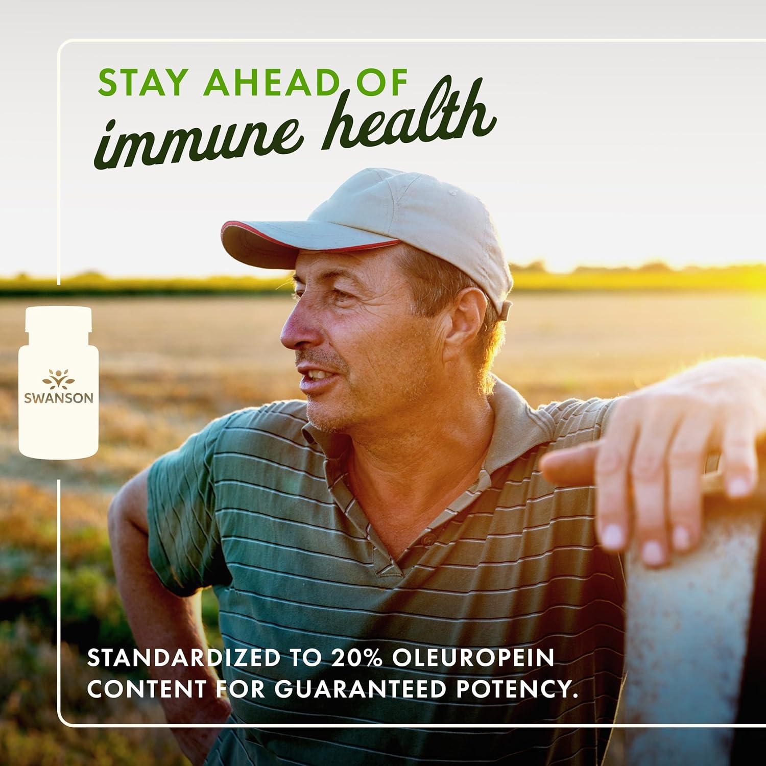 Cápsulas de Extracto de Hoja de Olivo Swanson 500mg - 120 Unidades