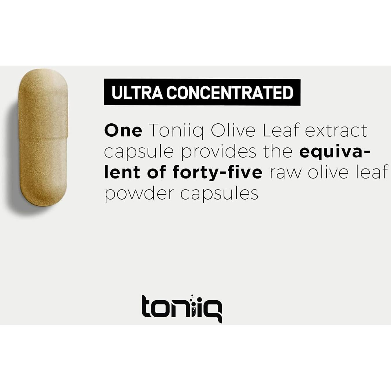 Extracto de hoja de olivo Toniiq 120 cápsulas 500mg 50% oleuropeína