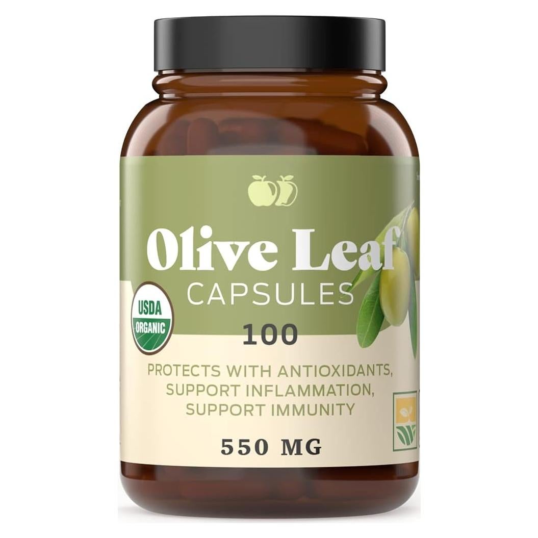 Cápsulas de Hoja de Olivo Orgánica Complete Natural 550mg 100u