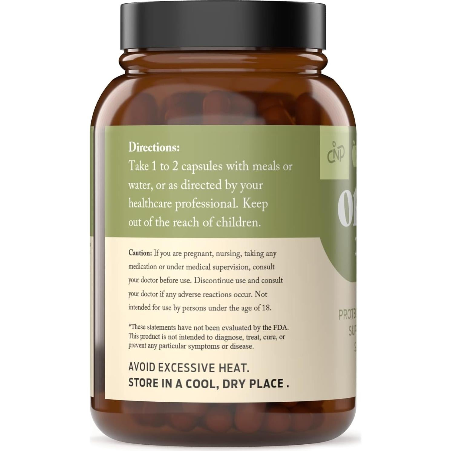 Cápsulas de Hoja de Olivo Orgánica Complete Natural 550mg 100u