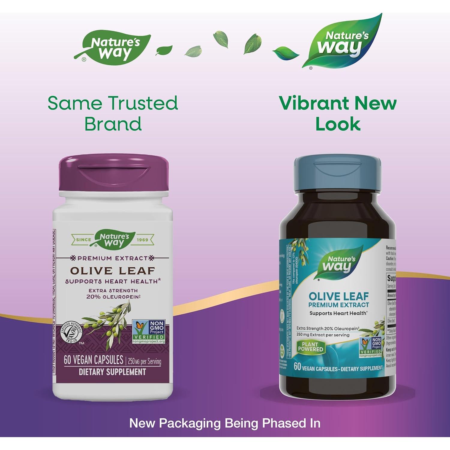 Extracto de Hoja de Olivo Nature's Way 250 mg 60 Cápsulas Veganas