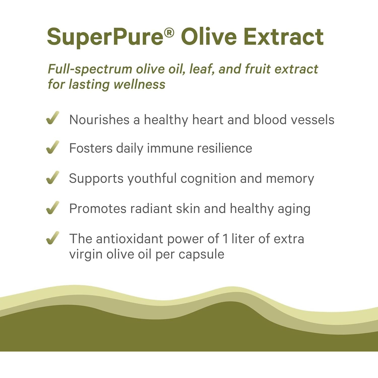 Extracto de Oliva Orgánico SuperPure 60 Cápsulas - Salud Corazón