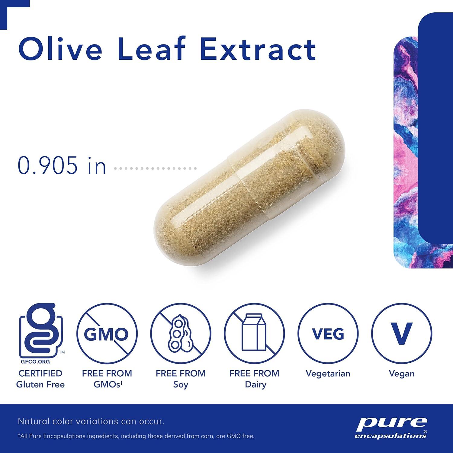 Extracto de Hoja de Olivo Pure Encapsulations 120 Cápsulas