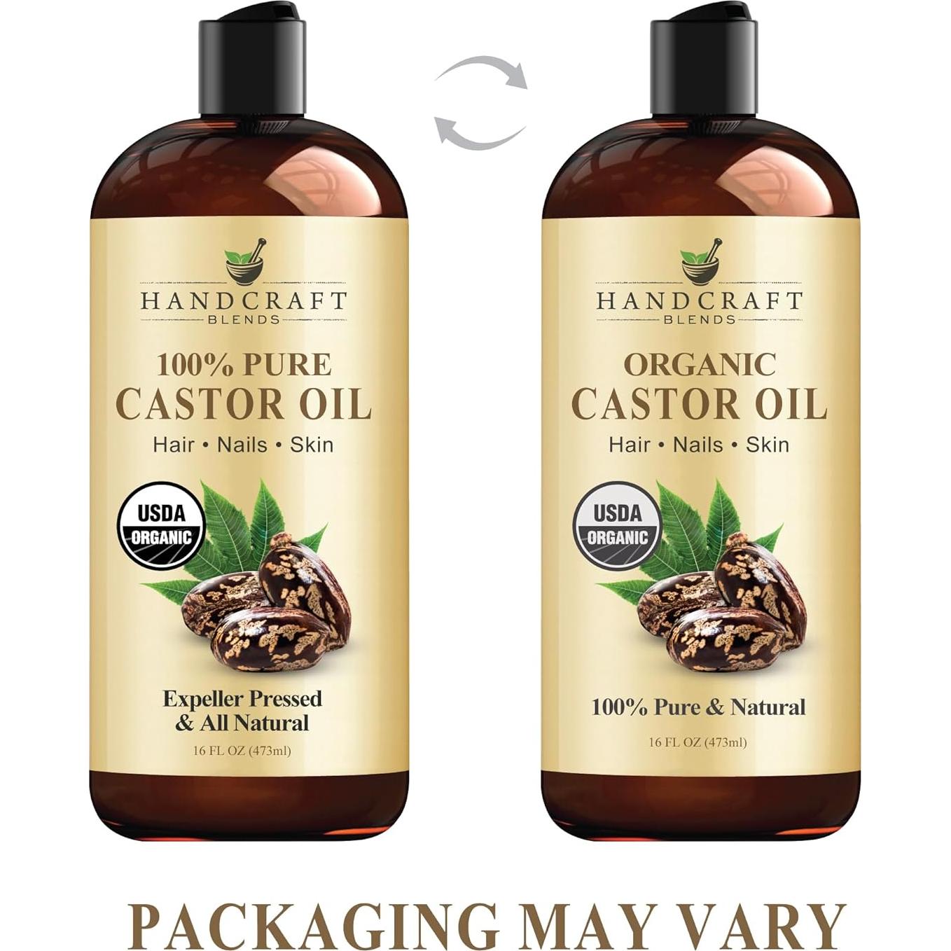 Aceite de Ricino Orgánico Handcraft Blends 473ml - 100% Puro