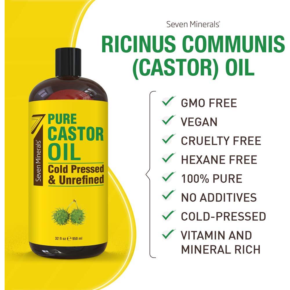 Aceite de Ricino Puro Seven Minerals 32 oz - Sin Refino