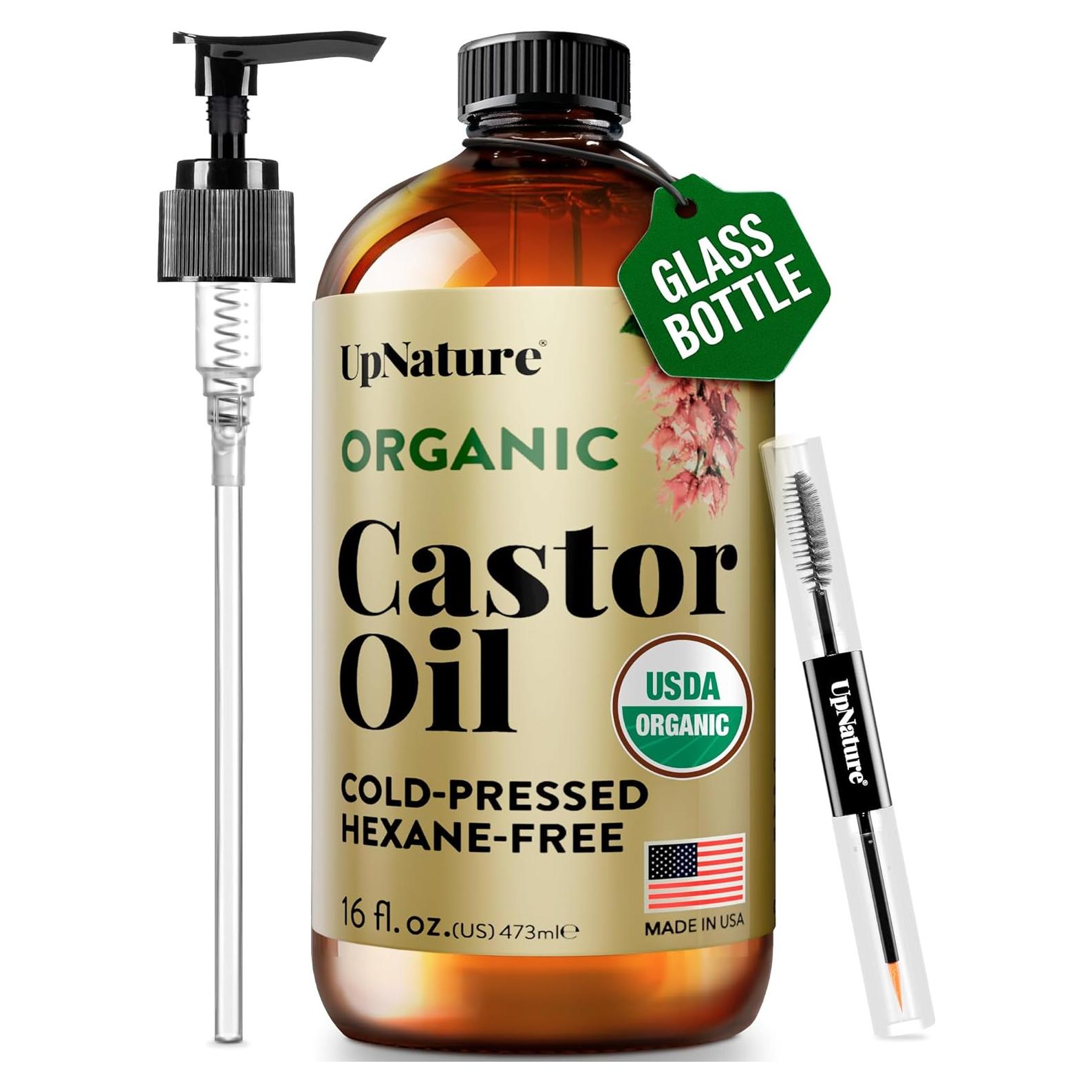 Aceite de Ricino Orgánico UpNature 473 ml Prensado en Frío