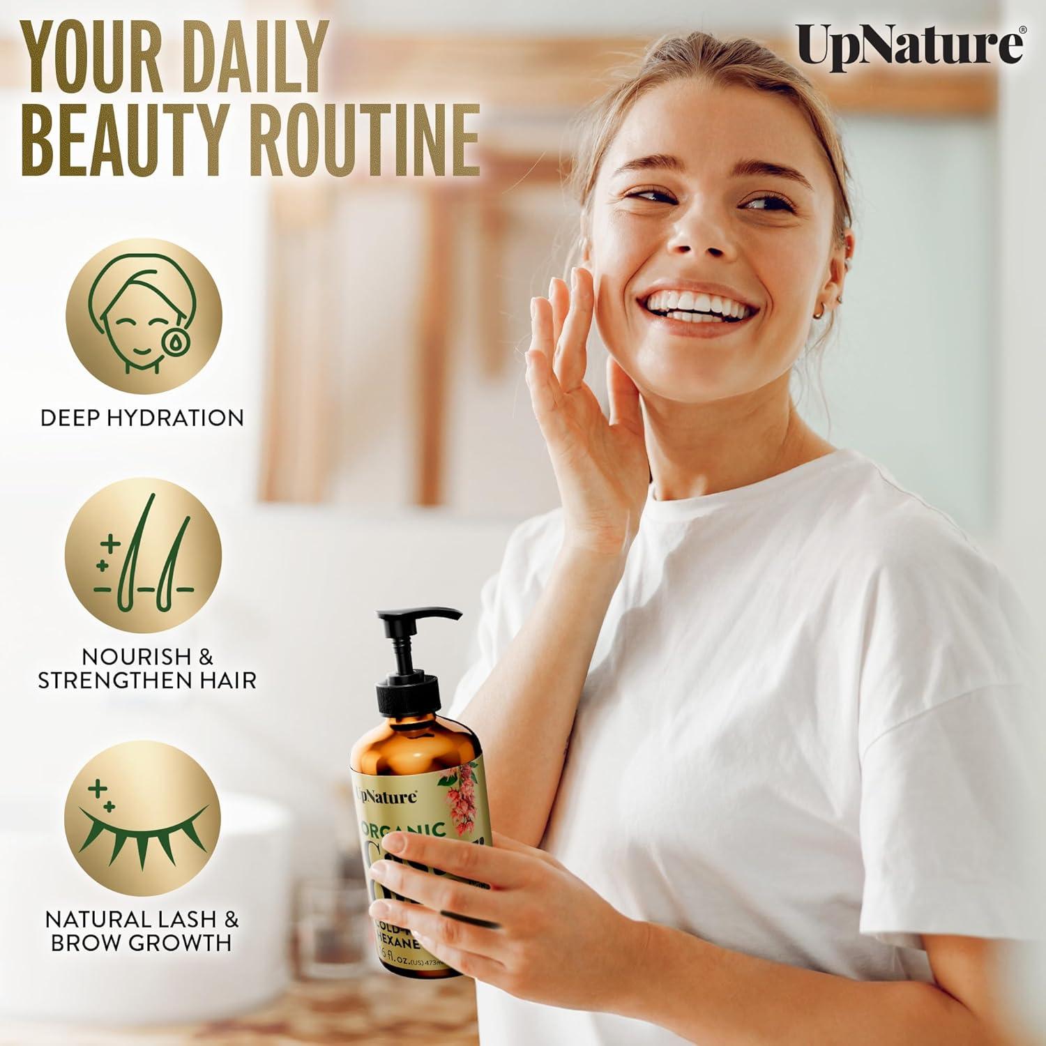 Aceite de Ricino Orgánico UpNature 473 ml Prensado en Frío