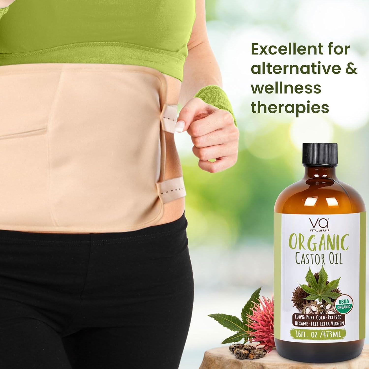 Aceite de Ricino Orgánico Prensado en Frío Vital Affair 473ml