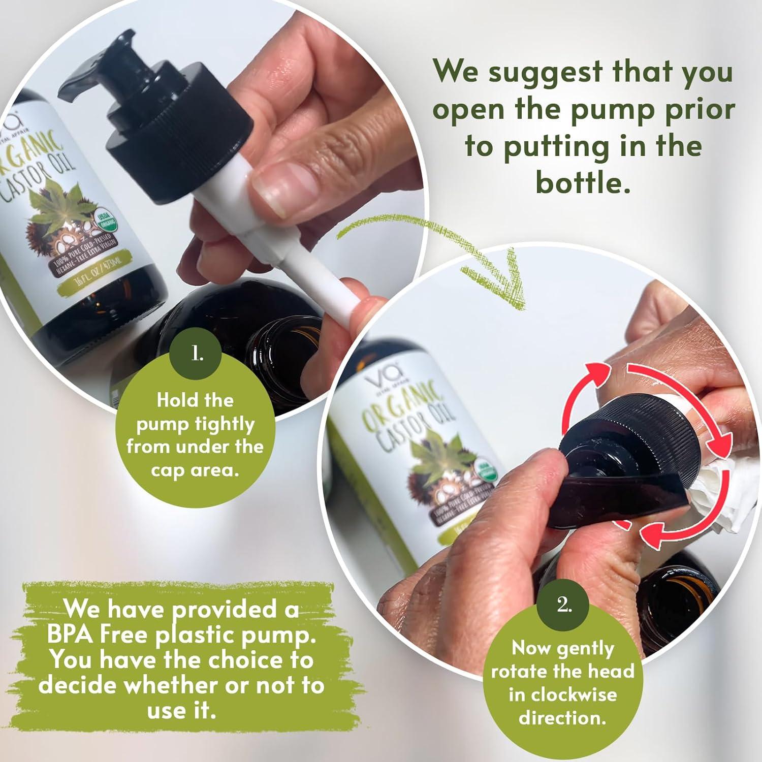 Aceite de Ricino Orgánico Prensado en Frío Vital Affair 473ml