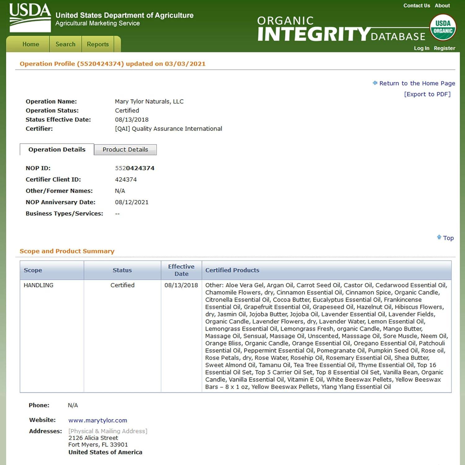 Aceite de Ricino Orgánico 473 ml - Mary Tylor Naturals - Prensado en Frío, 100% Puro y Natural