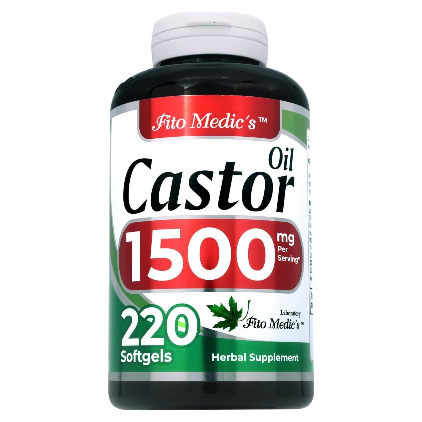 Suplemento de Aceite de Ricino Orgánico FITO MEDIC'S 220 Geles