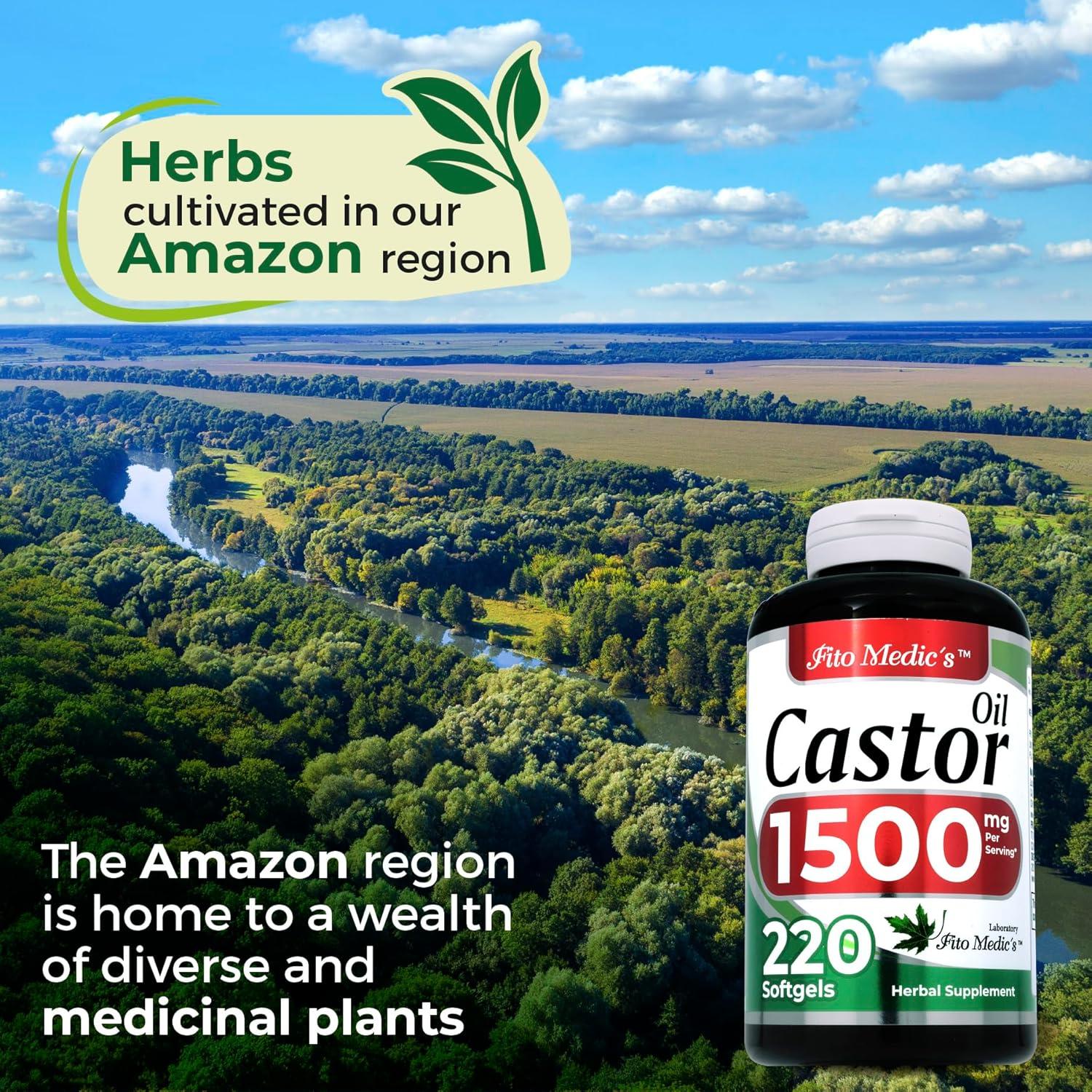 Suplemento de Aceite de Ricino Orgánico FITO MEDIC'S 220 Geles