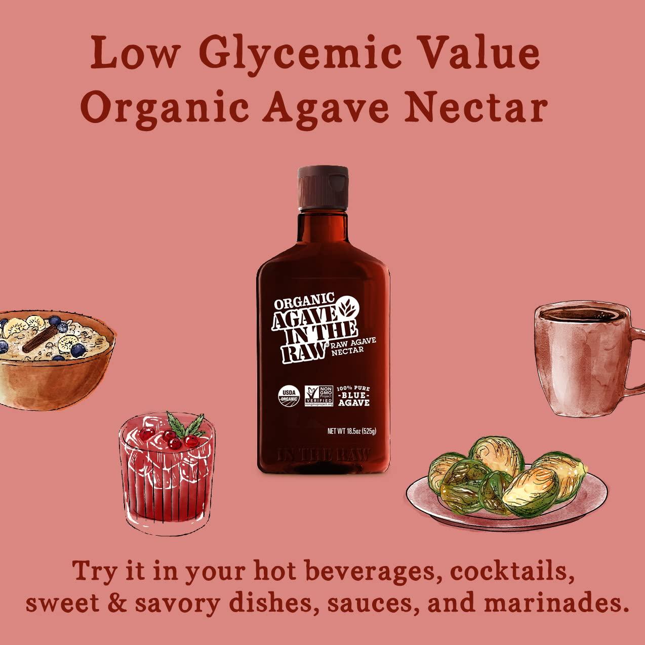 Néctar de Agave Orgánico In The Raw 548.8 ml - Vegano, Sin Gluten
