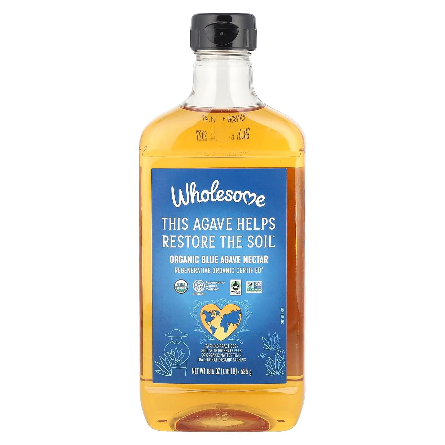 Néctar de Agave Azul Orgánico WHOLESOME 525 ml