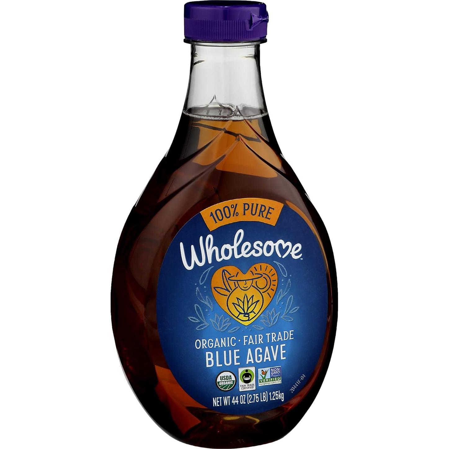 Jarabe de Agave Azul Orgánico Wholesome 1240g - Bajo IG