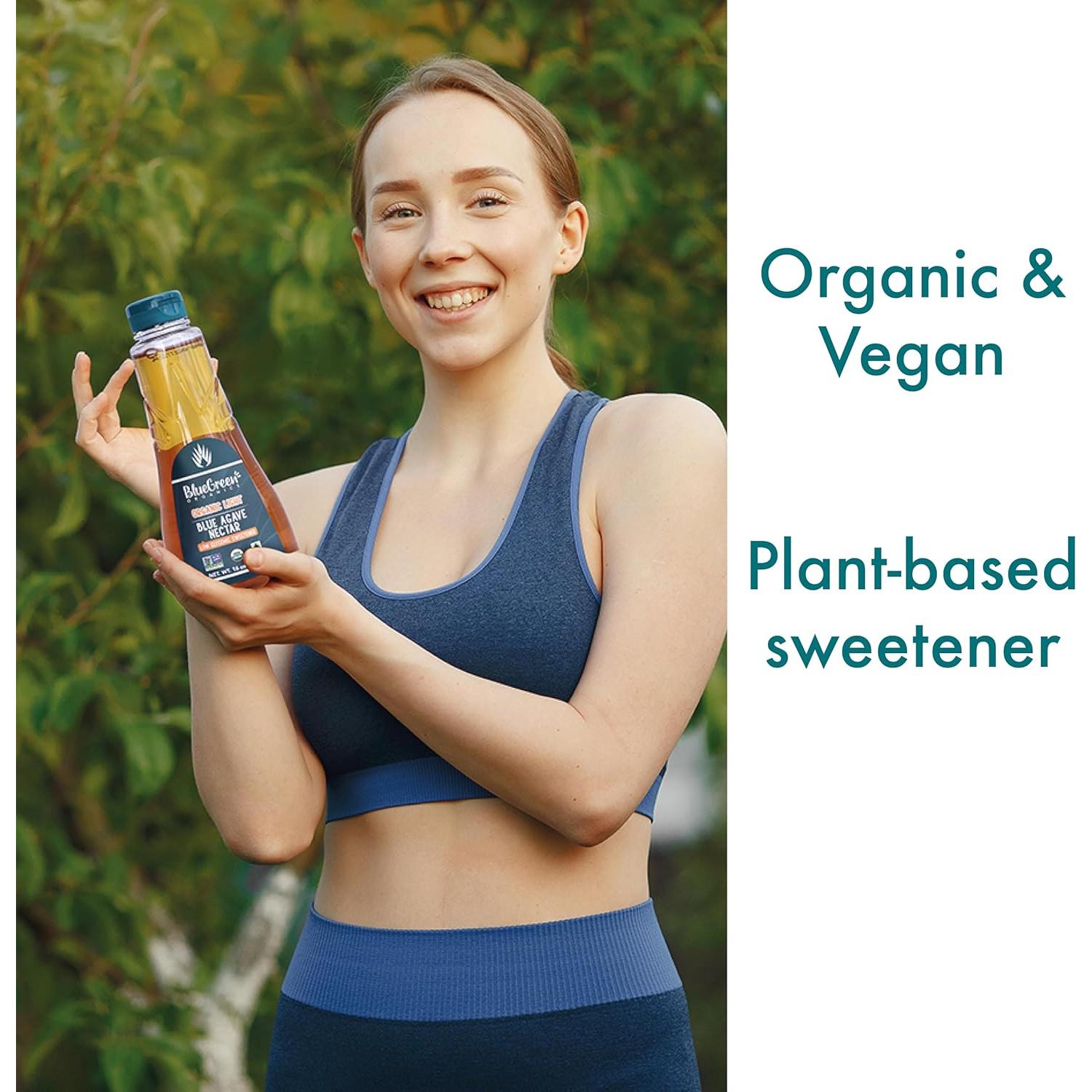 Jarabe de Agave Orgánico Azul Verde 473 ml Sin Gluten Vegano