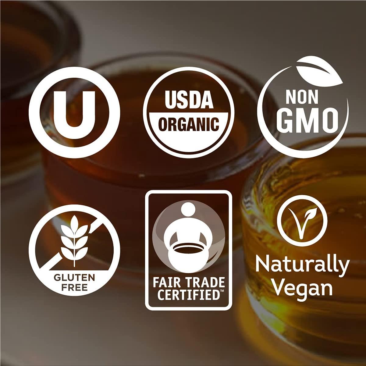 Néctar de Agave Azul Crudo Orgánico Wholesome 330g Comercio Justo