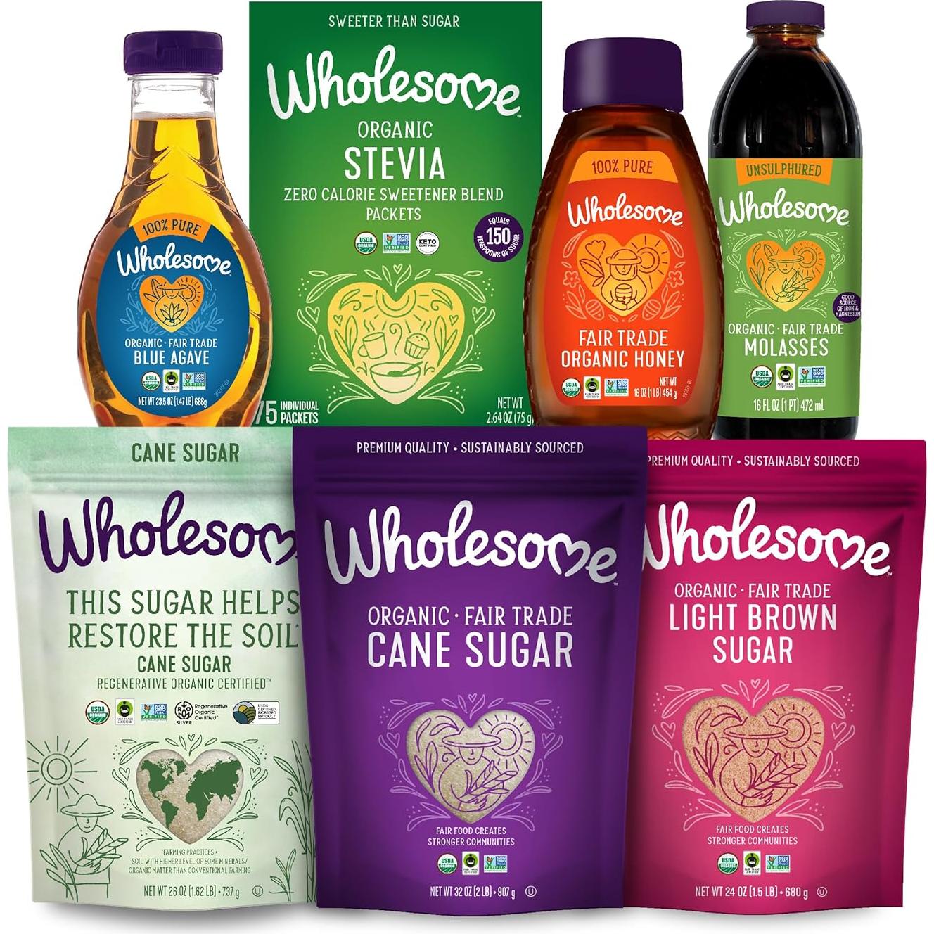 Néctar de Agave Azul Crudo Orgánico Wholesome 330g Comercio Justo