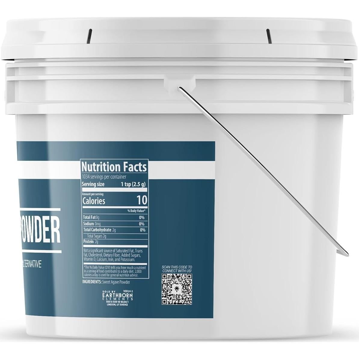 Polvo de Agave Earthborn Elements 3.79L, Edulcorante Natural