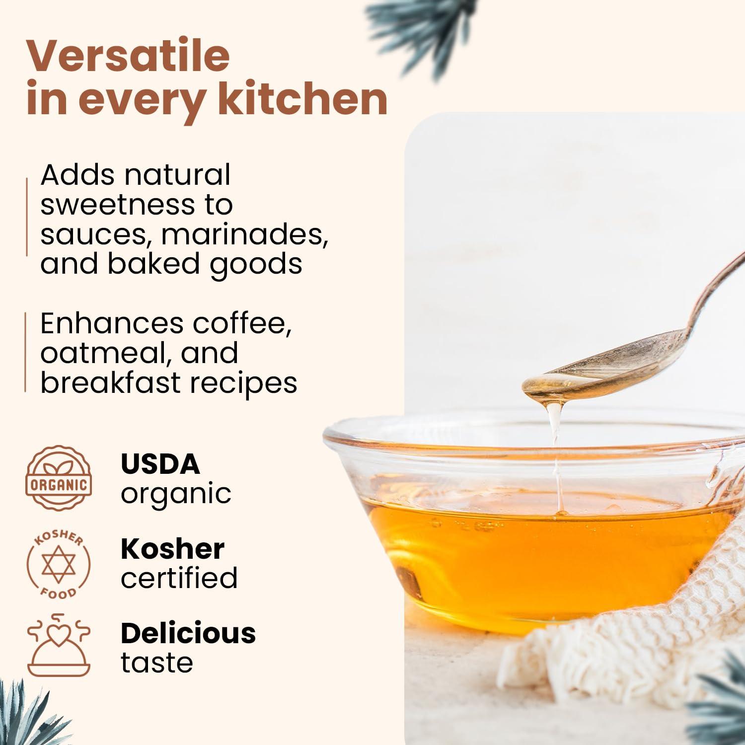 Jarabe de Agave Azul Orgánico Wellsley Farms 1240 g - Bajo Índice Glucémico