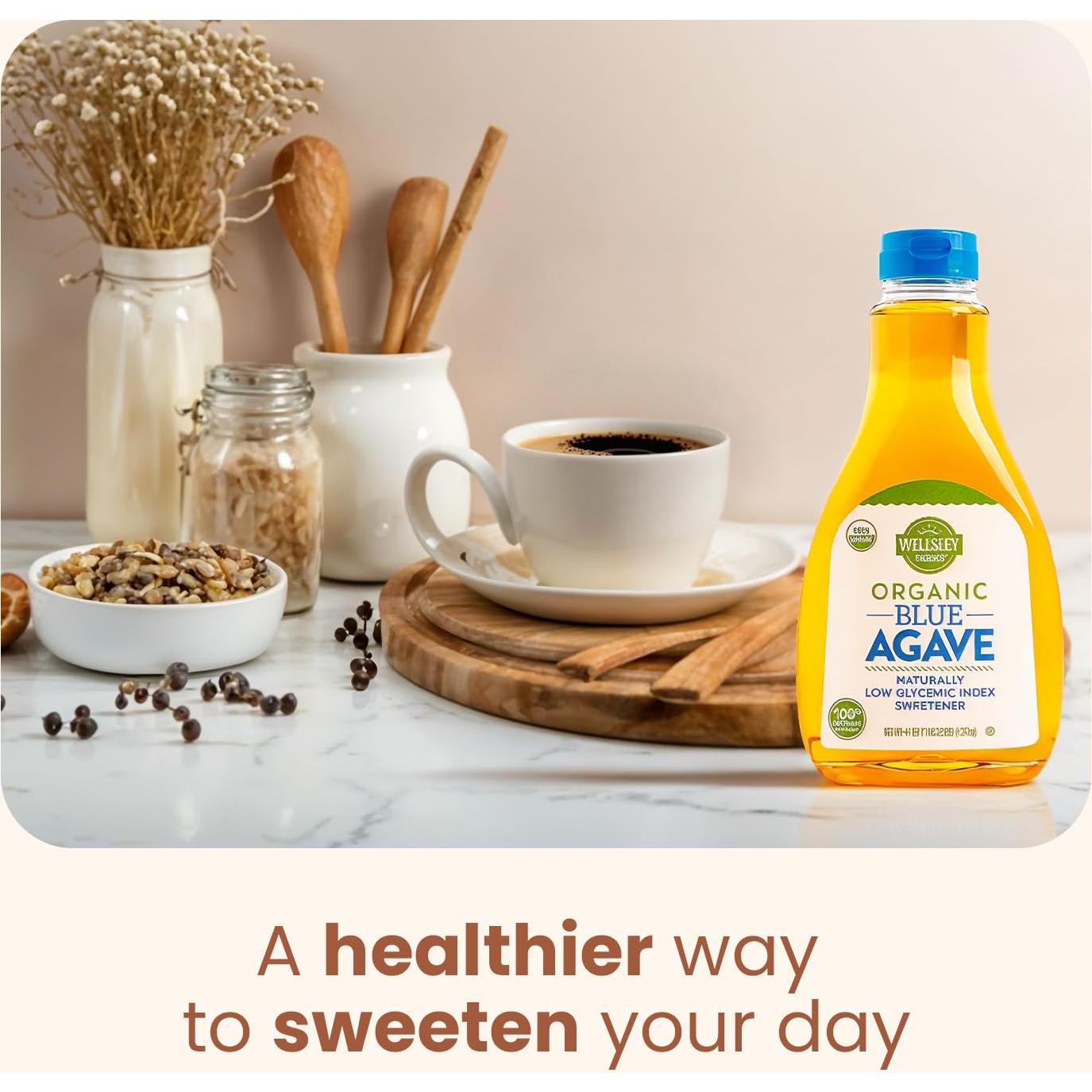 Jarabe de Agave Azul Orgánico Wellsley Farms 1240 g - Bajo Índice Glucémico