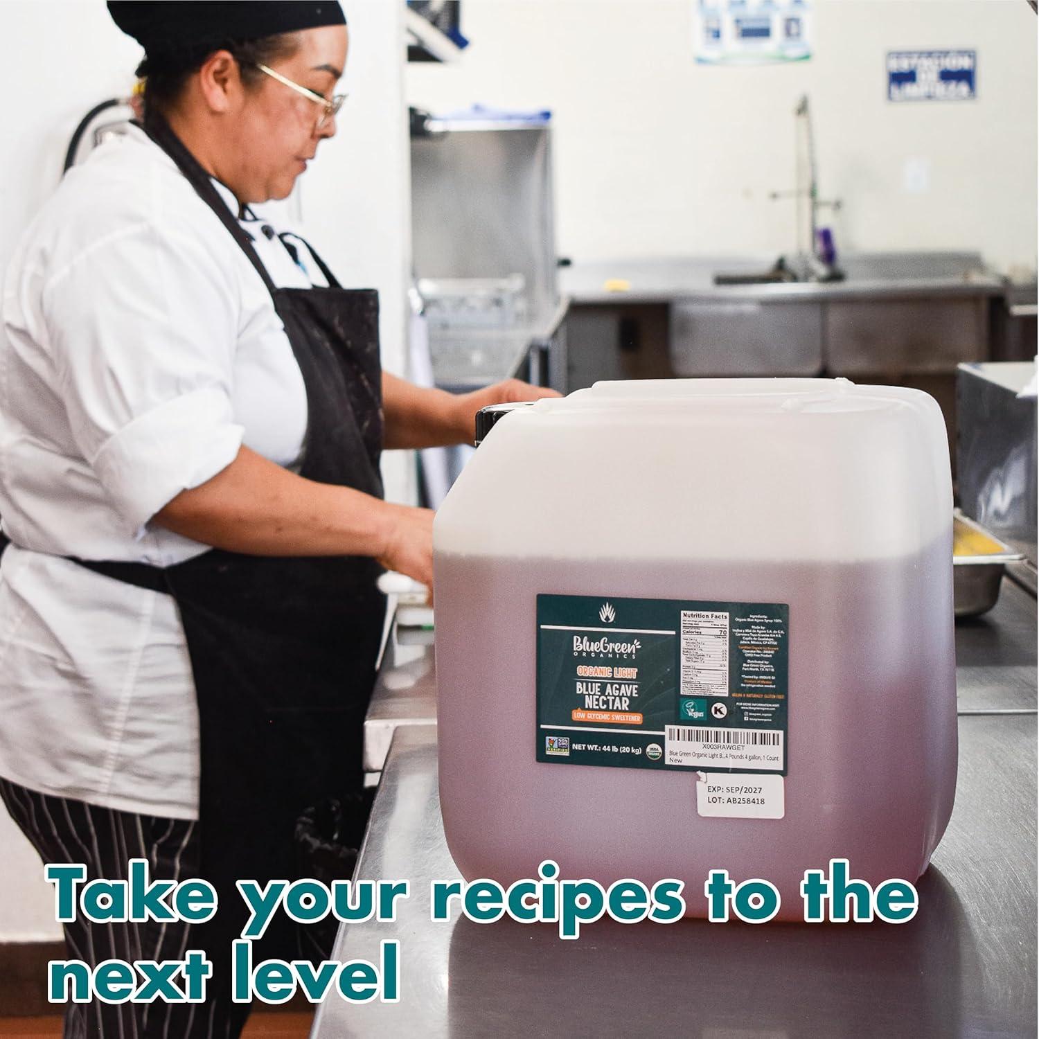 Jarabe de Agave Orgánico Azul Verde 19.96 kg Sin Gluten