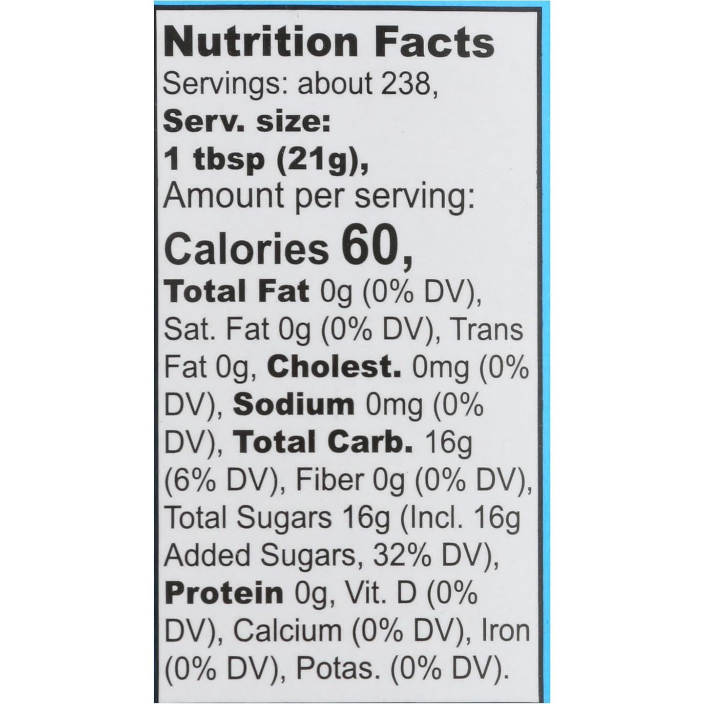 Edulcorante Orgánico de Agave Azul Wholesome 5L - Sin Gluten