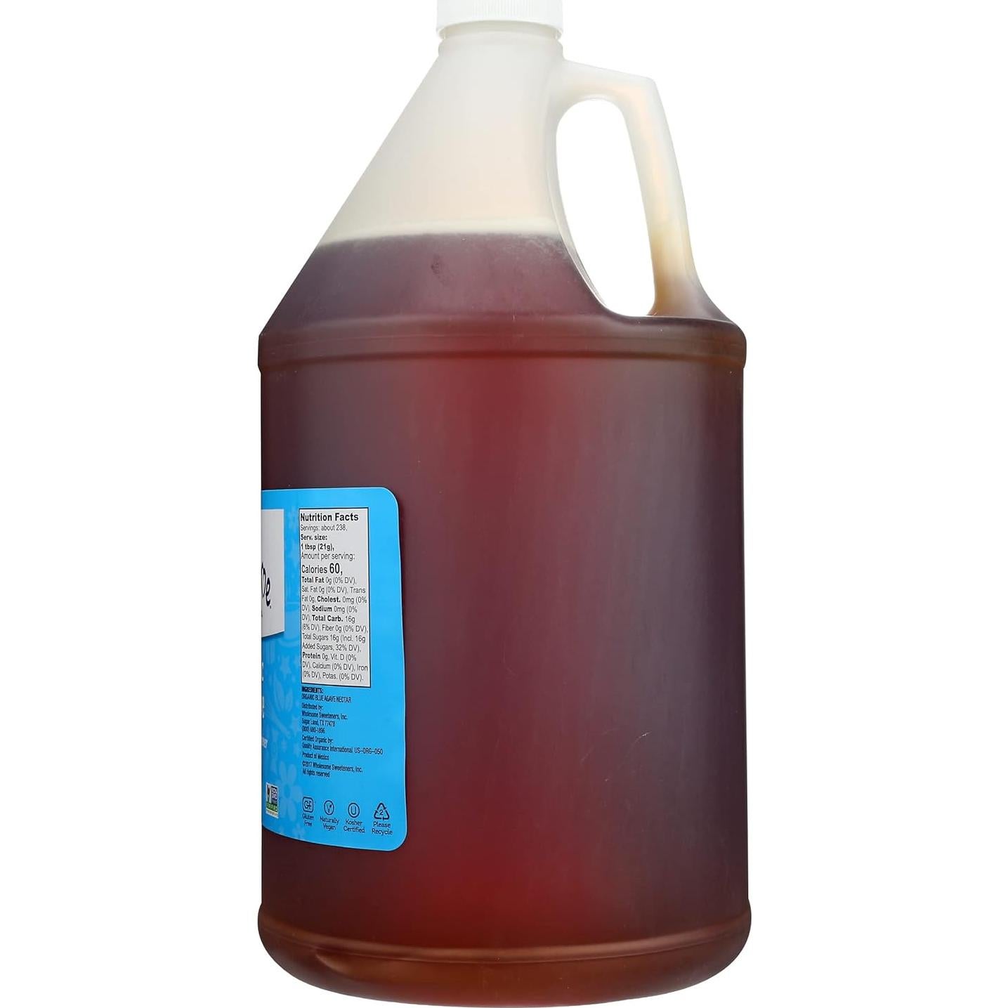 Edulcorante Orgánico de Agave Azul Wholesome 5L - Sin Gluten