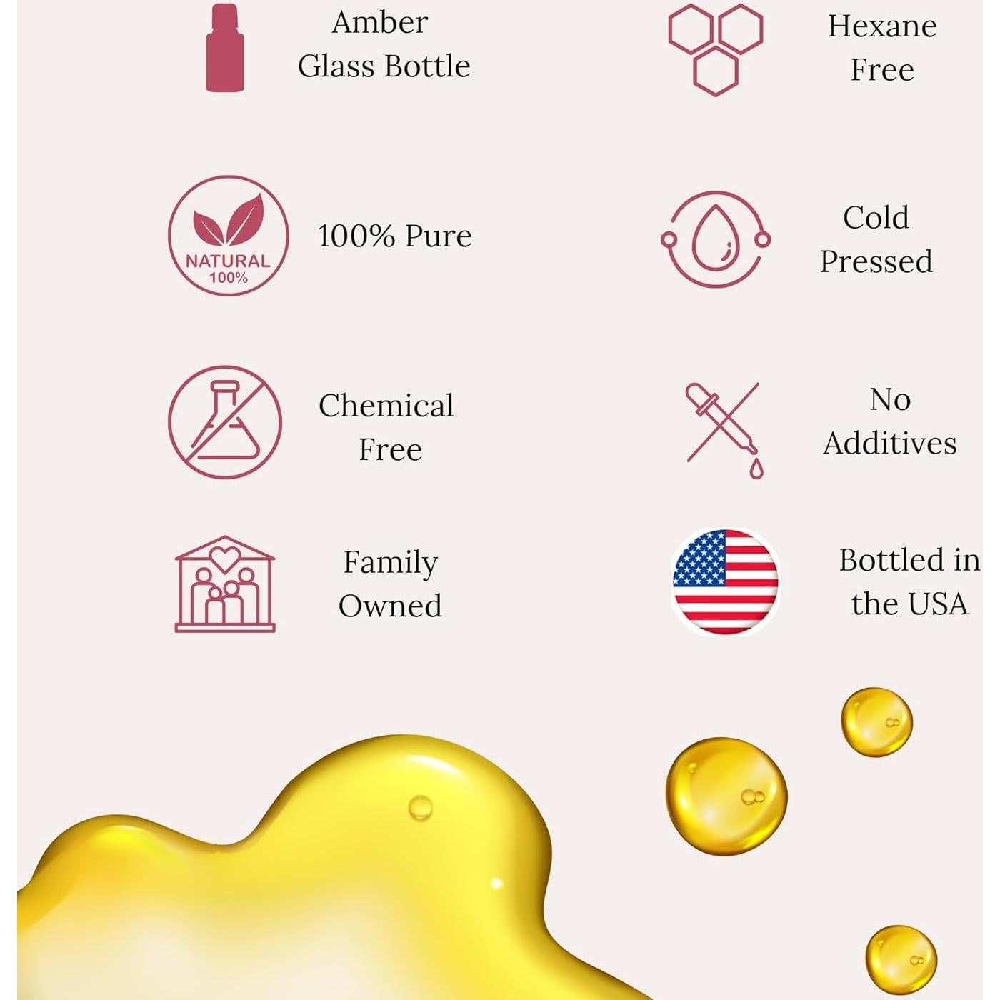 Aceite de Ricino Orgánico Grandma Flo 50ml con Rodillo Cuarzo Rosa