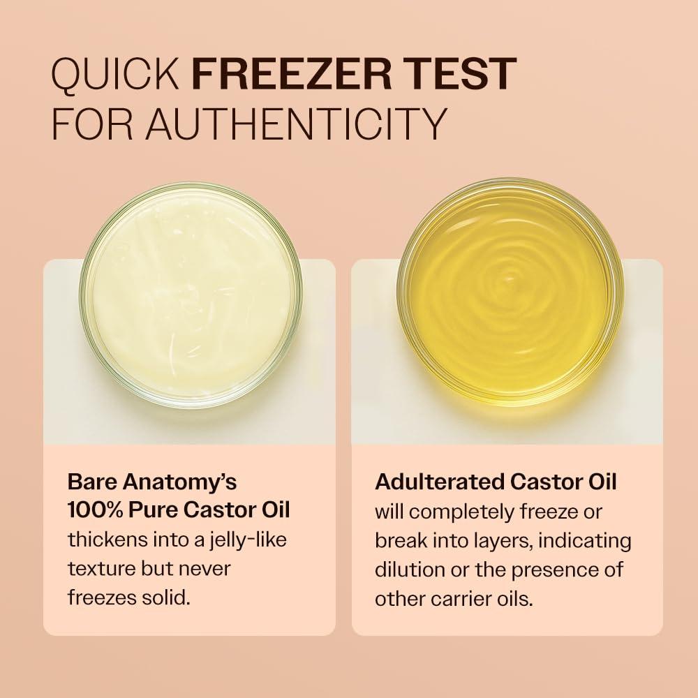 Aceite de Ricino Orgánico Bare Anatomy 50 ml - Crecimiento Cabello y Piel