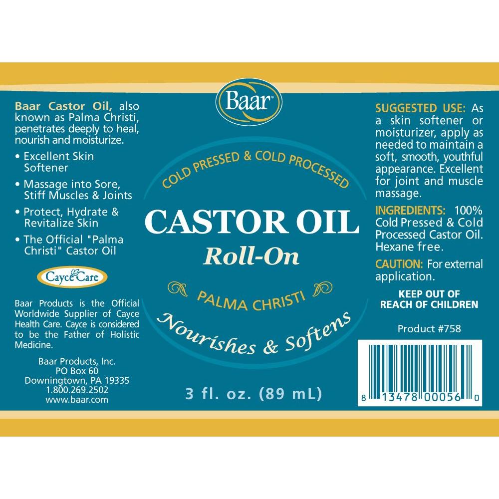 Aceite de Ricino Roll-On Productos Baar 85 ml Nutritivo