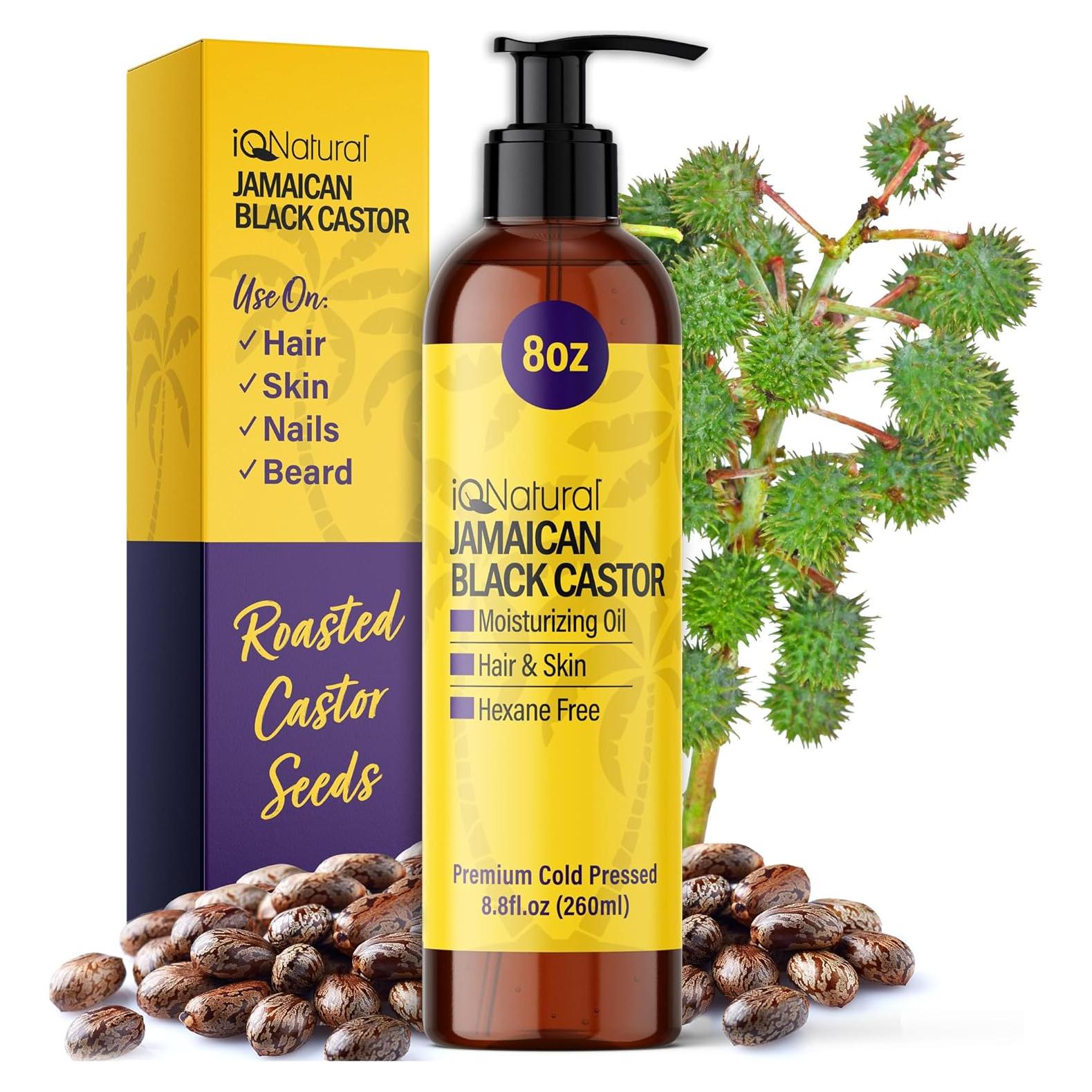 Aceite de Ricino Negro Jamaicano IQ Natural 226g - Crecimiento Cabello y Piel