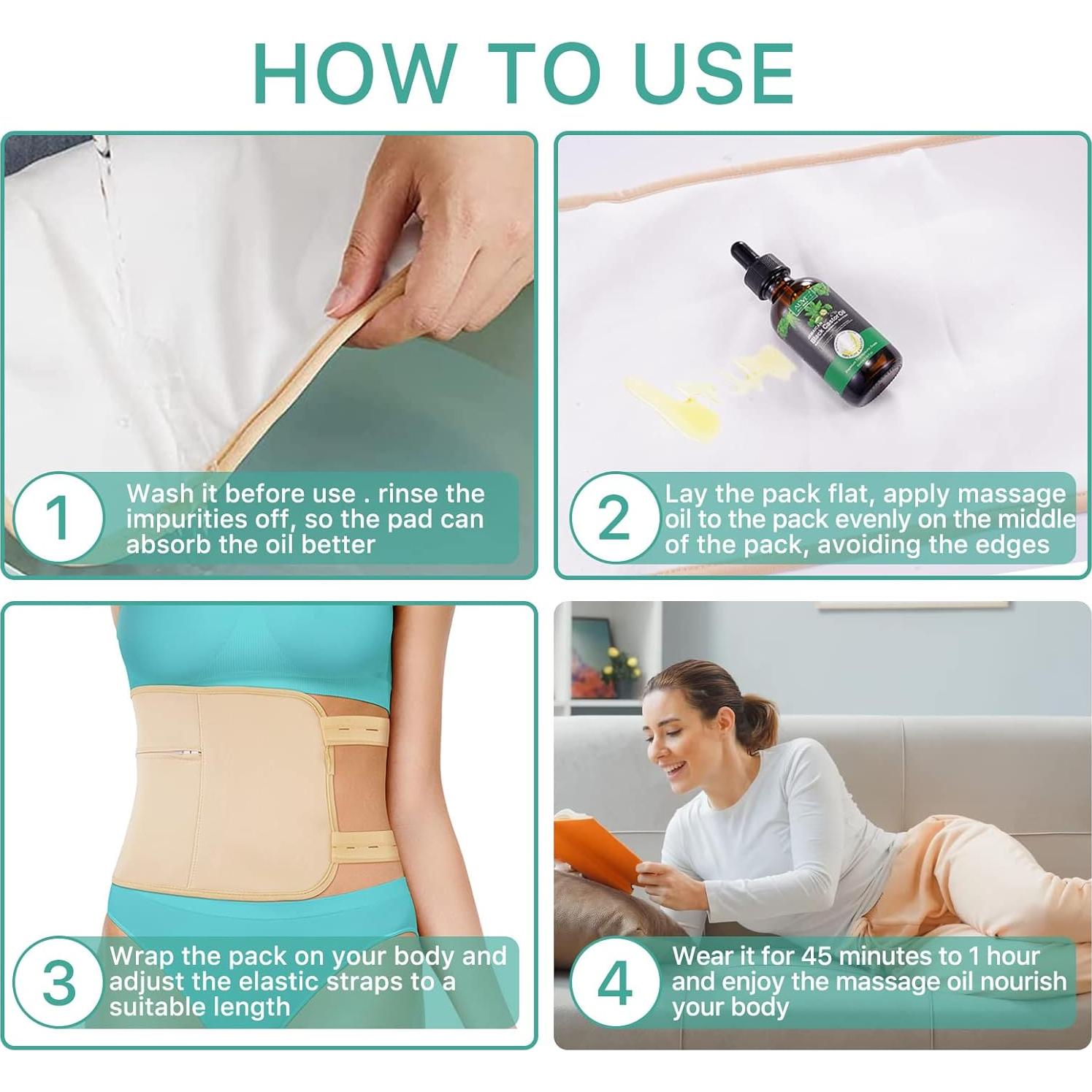 Funda Reutilizable para Paquete de Aceite de Ricino Sefudun