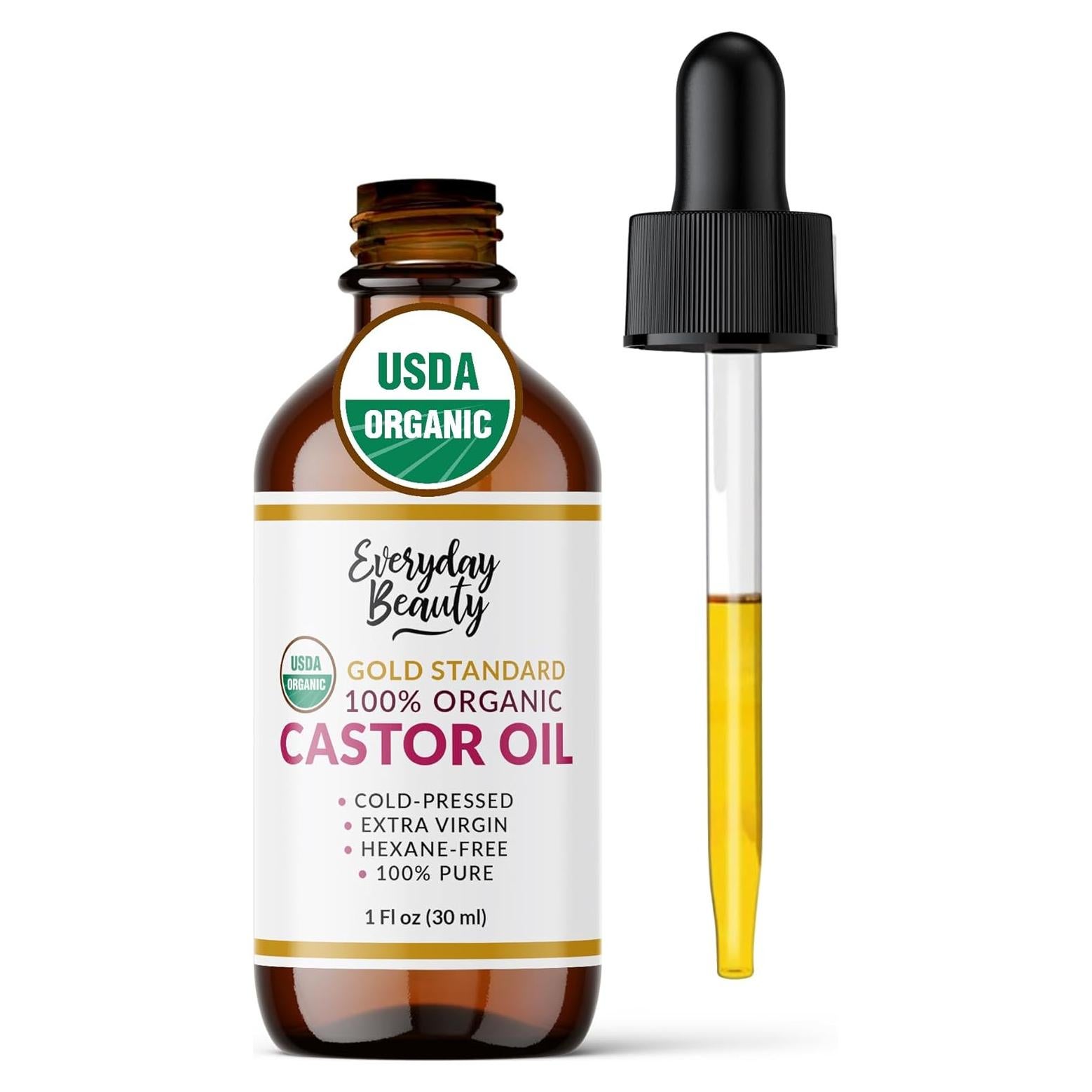 Aceite de Ricino Orgánico 100% Puro Belleza Cotidiana 29.57 ml