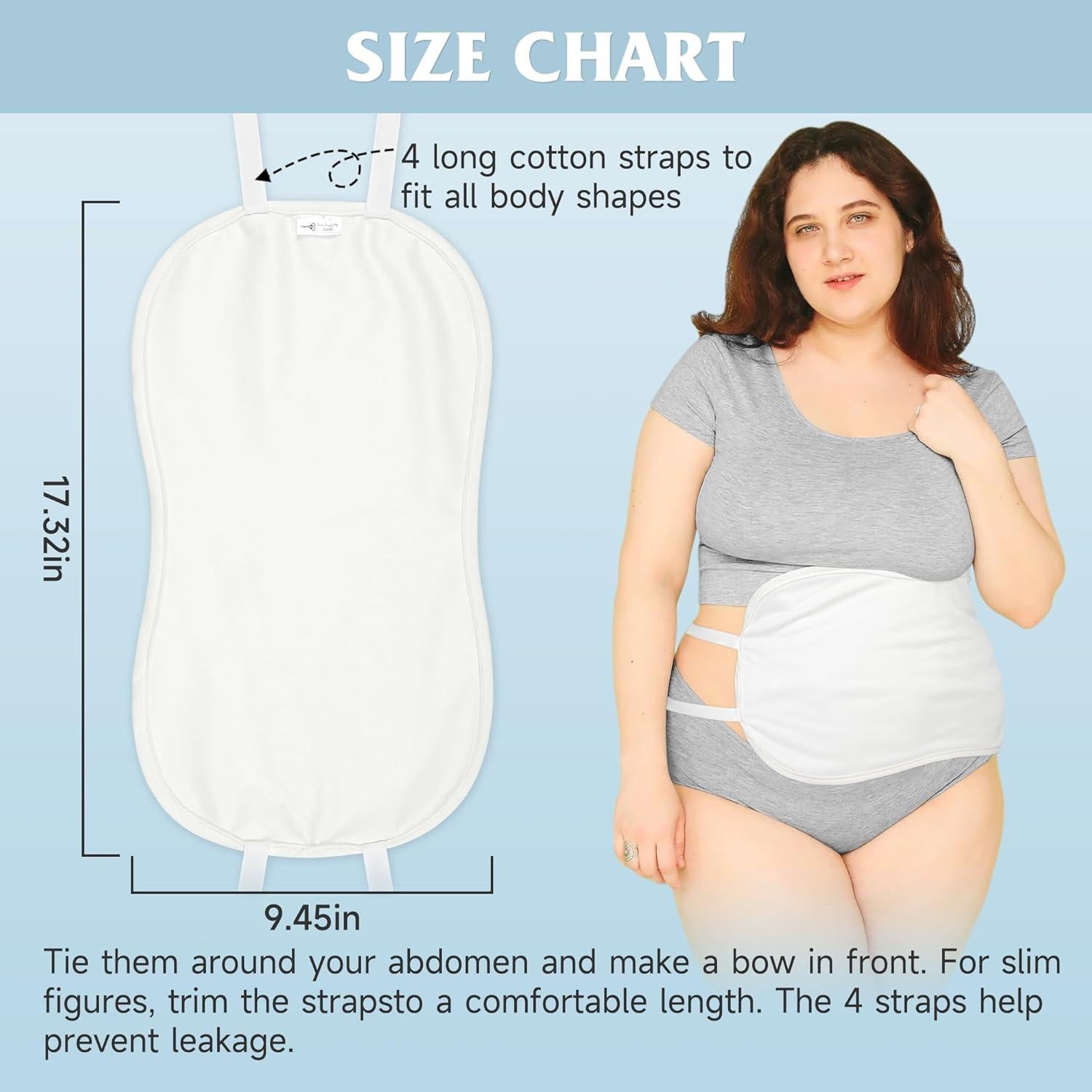 Envoltura de Aceite de Ricino Orgánico Pedobi - Blanca, 60"