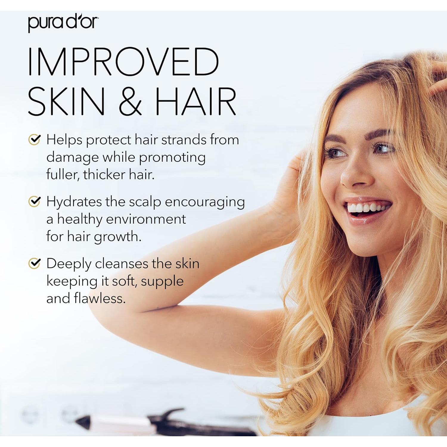 Aceite de Ricino Orgánico PURA D'OR 118 ml + 2 Brochas