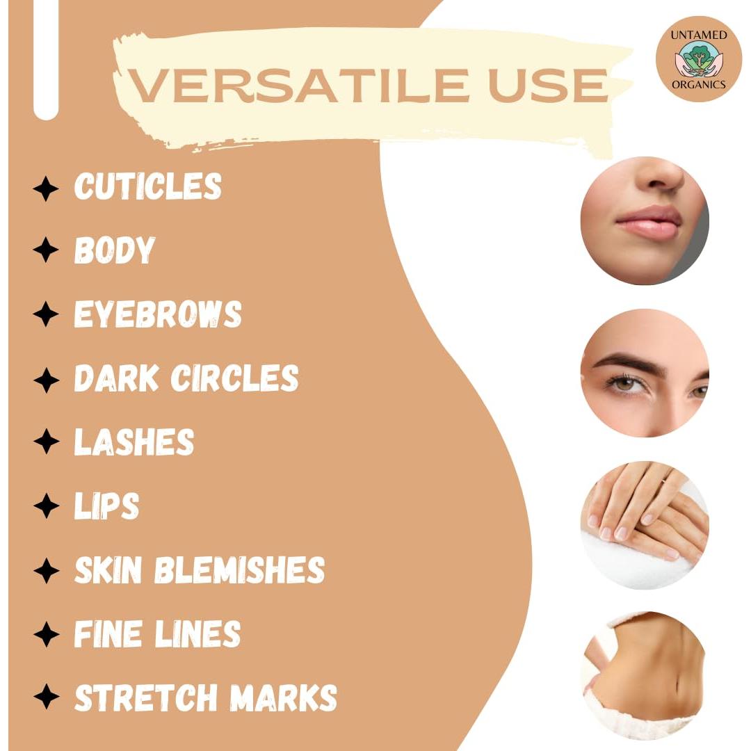 Aceite de Ricino Orgánico Roll On Untamed 30ml - Hidratante y Crecimiento