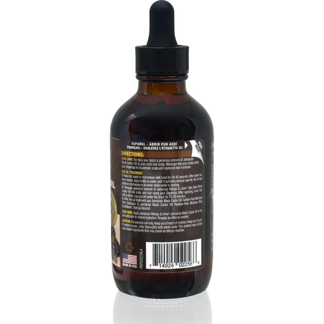Aceite de Ricino Negro Jamaicano 118 ml - Hidrata y Nutre
