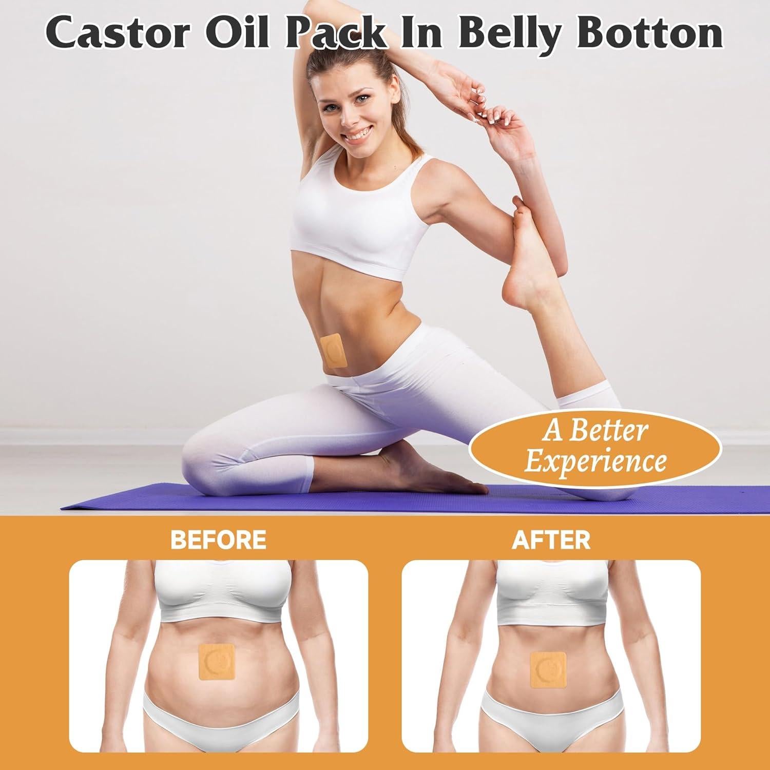 30 Parches de Aceite de Ricino Orgánico Pilviset - Autoadhesivos