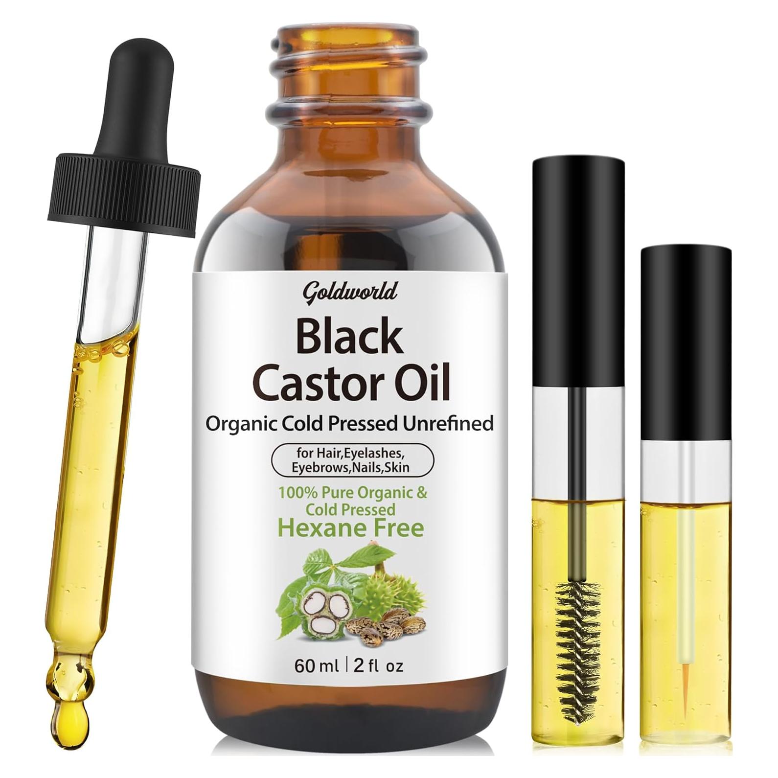 Aceite de Ricino Negro Orgánico GoldWorld 100% Puro 150ml
