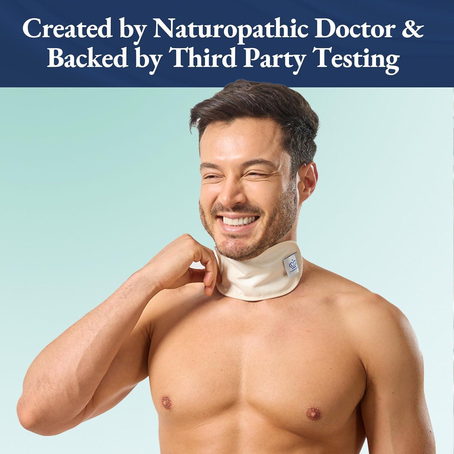 Paquete de Aceite de Ricino Reina de los Tronos para Tiroides - Franela Orgánica, Ajuste Cómodo