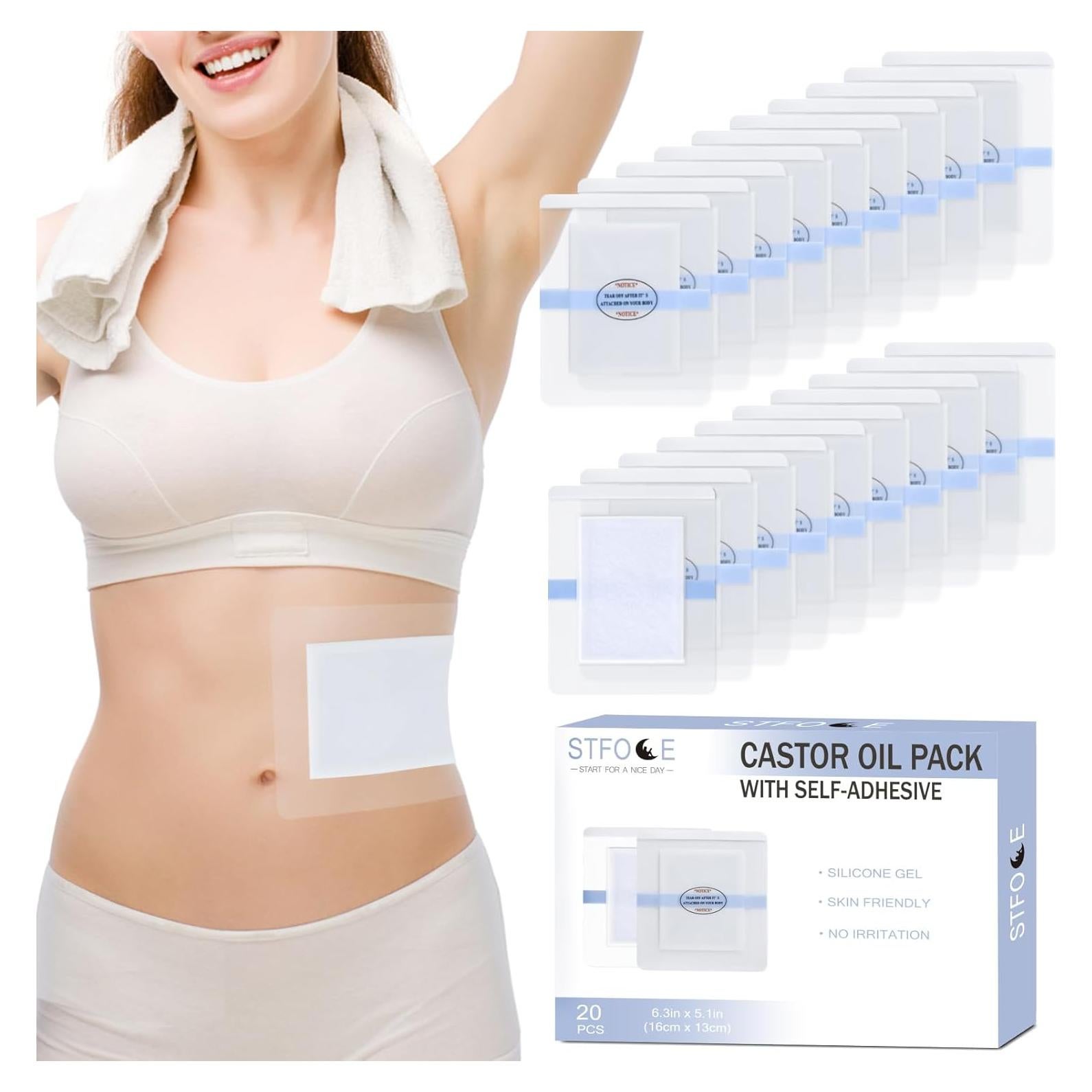 Paquete de 20 Aceites de Ricino STFOCE, Almohadillas Orgánicas