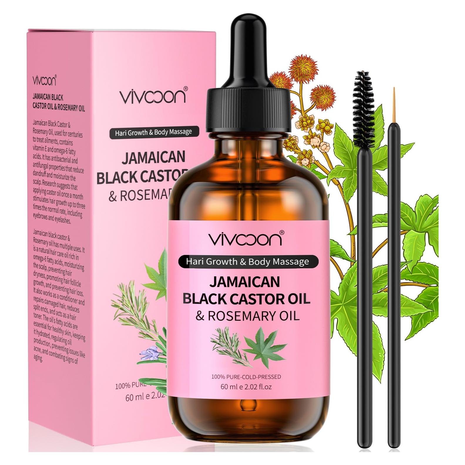 Aceite de Ricino Negro Orgánico Jamaicano Vivccon 132g