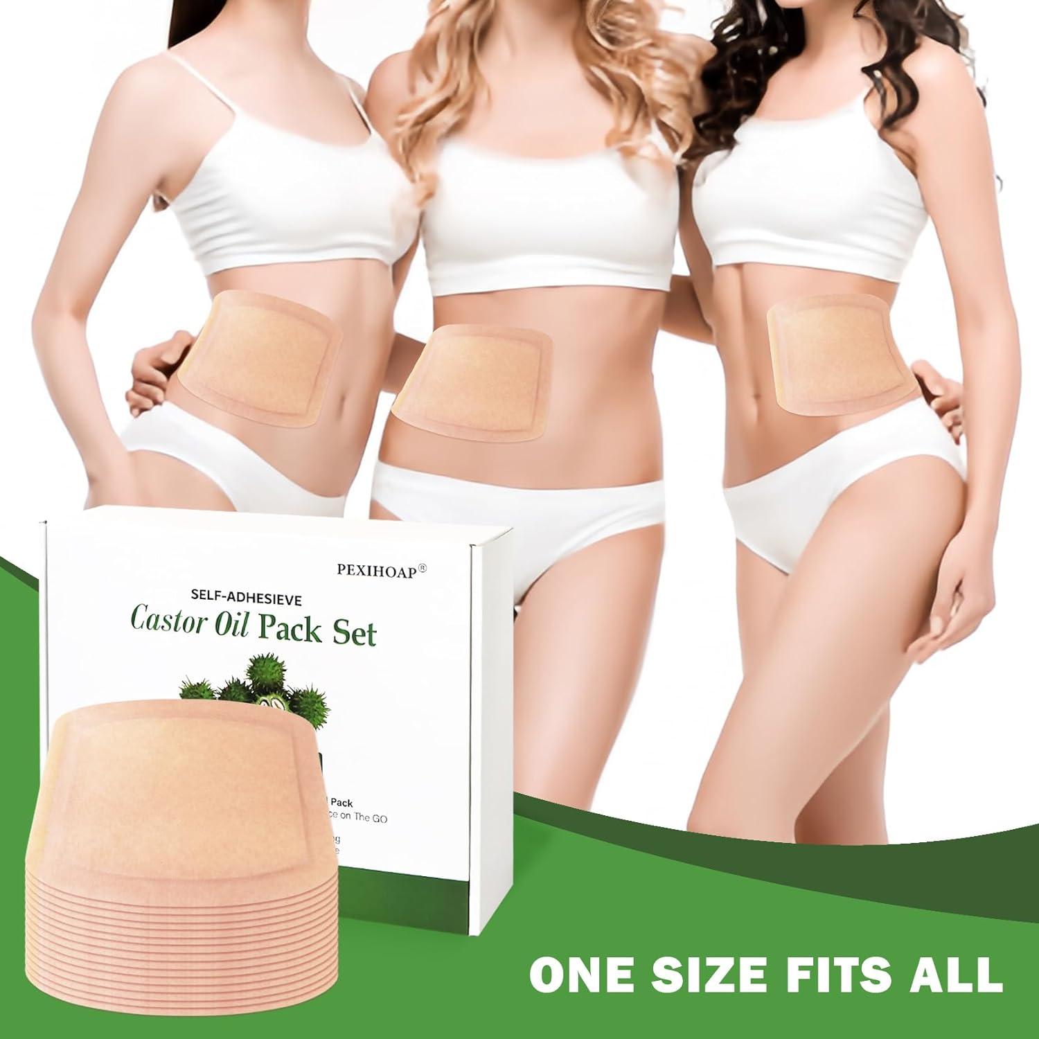30 Piezas Parche Adhesivo Aceite de Ricino Orgánico Pexihoap