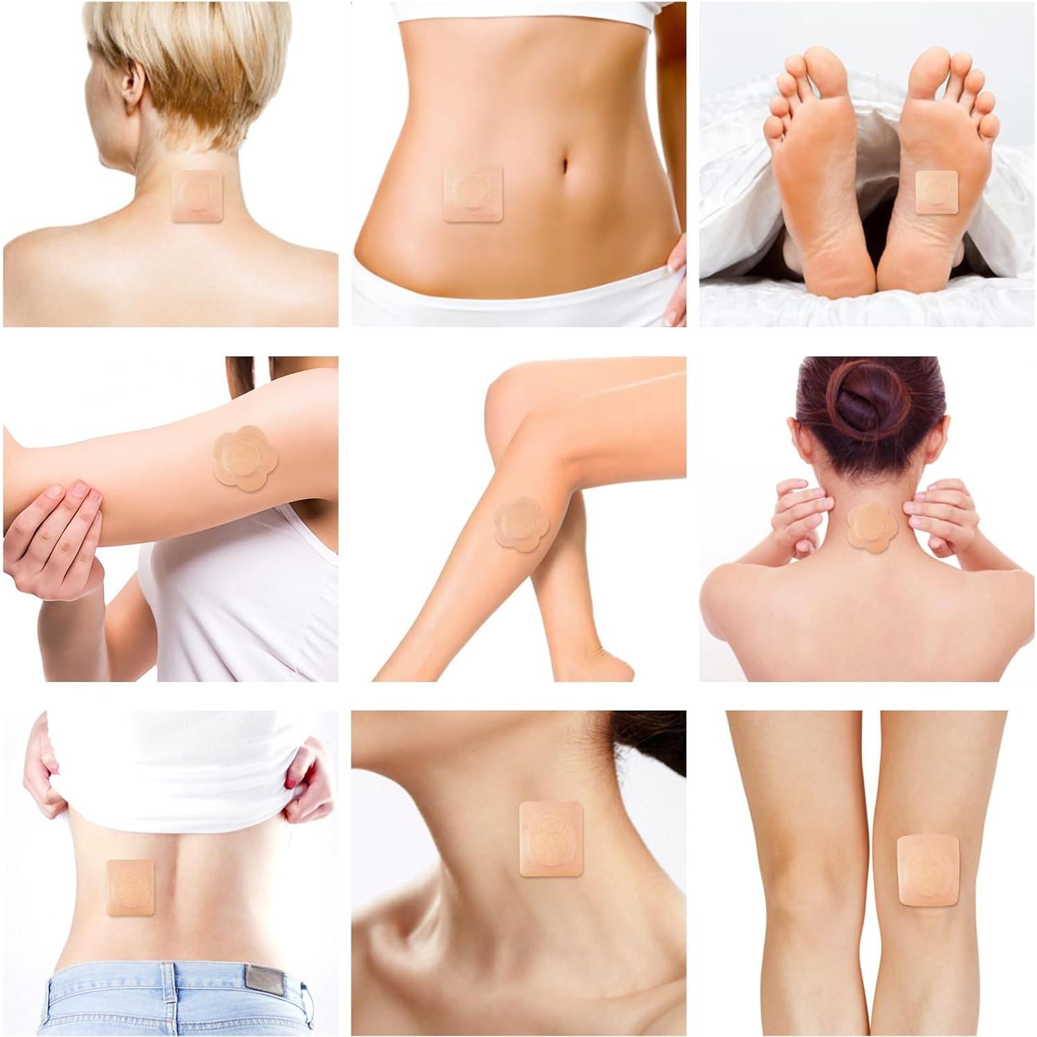 30 Piezas Parche Adhesivo Aceite de Ricino Orgánico Pexihoap