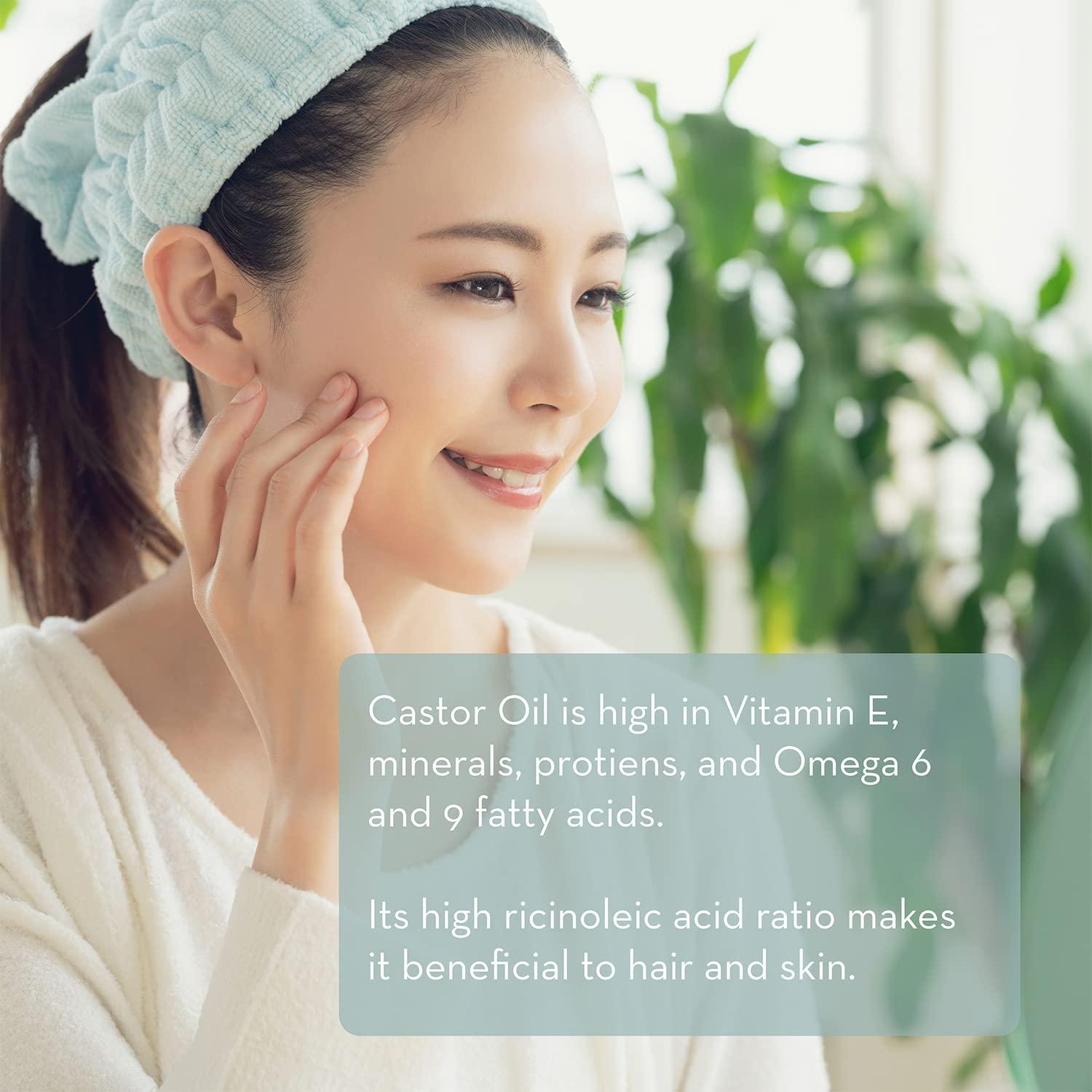 Aceite de Ricino Orgánico Pure Body Naturals 29.57 ml - Crecimiento Pestañas y Cejas