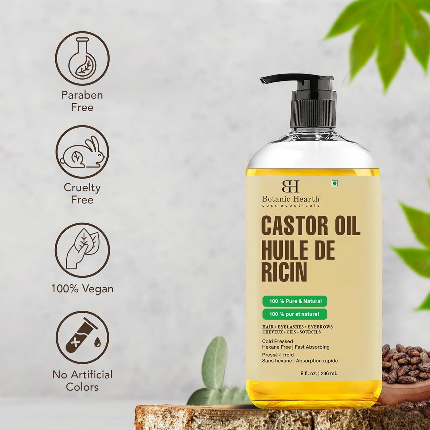 Aceite de Ricino Botanic Hearth 240ml - 100% Puro y Orgánico